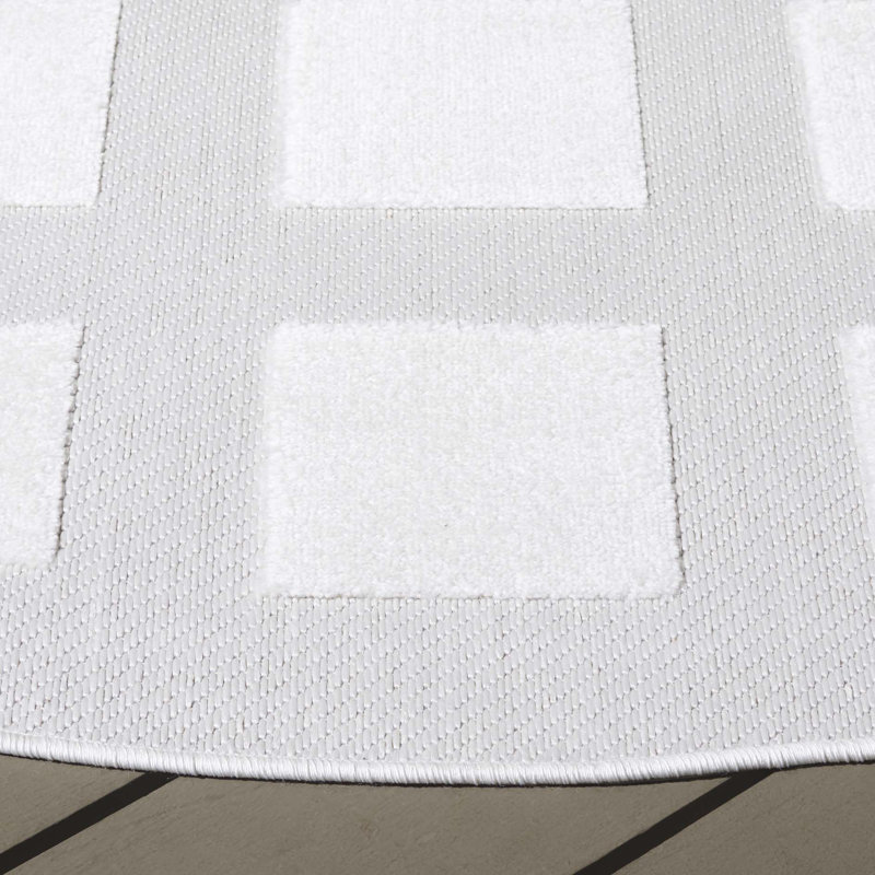 Yiannis Performance Geometric Rug, Square 6'7"