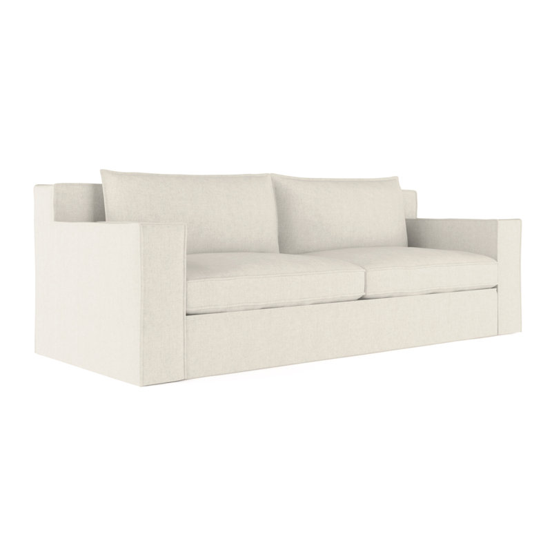 Causeuse Mulberry, Velours moelleux imprimé bleu, H 33 po x l 72 po x p 45 po, Ébène