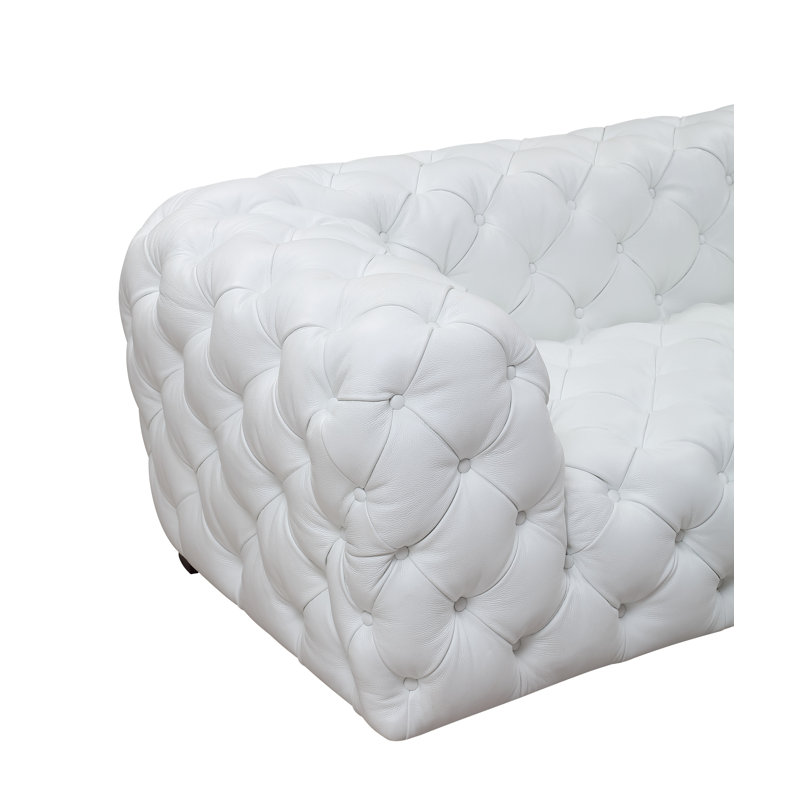 Checa Upholstered 126.8'' Sofa, White