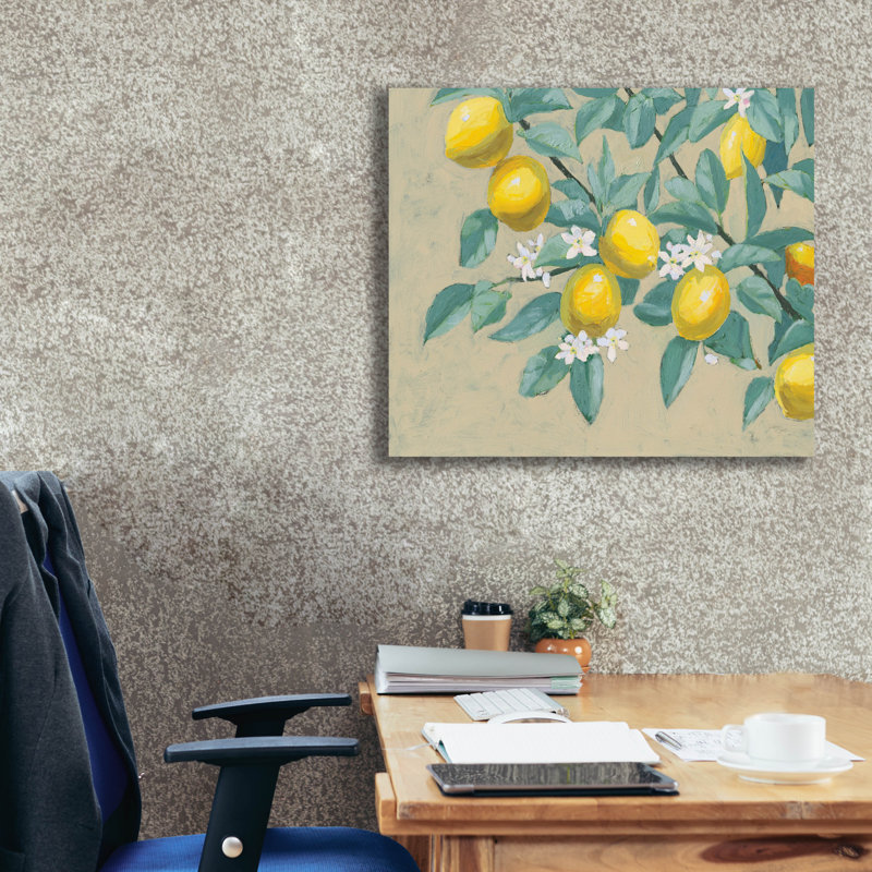 «Epic Graffiti» «Lemon Branch» par Wellington Studio, art mural sur toile, H 26 po x l 30 po x P 1,5 po