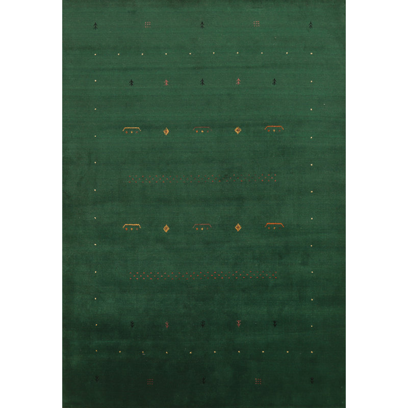 Green Gabbeh Oriental Area Rug