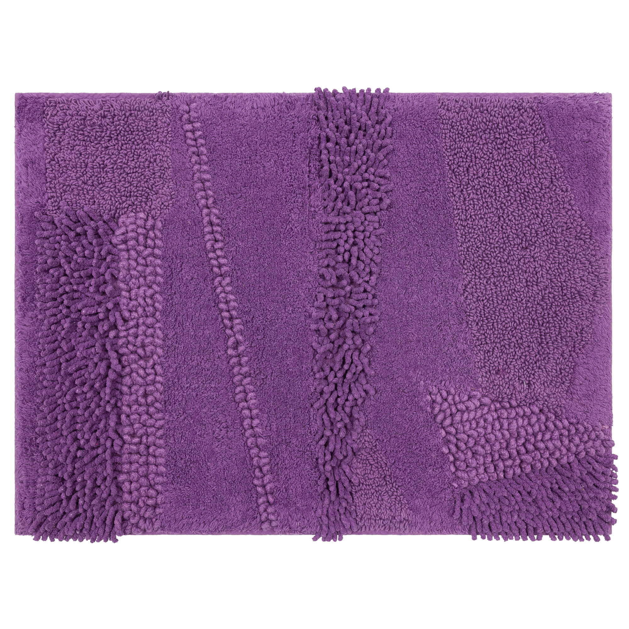 Laverne Solid Cotton Bath Rug, 27" W x 45" L, Fiesta Violet