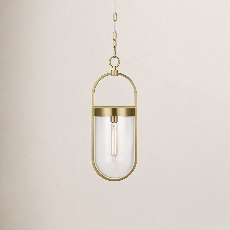Blaine 1 - Light Pendant, Burnished Brass, 22.75" H x 7.5" W x 8" D