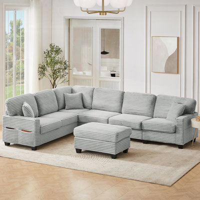 Sectional Upholstered L-shaped Sofa