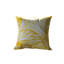 Housse de coussin Gey, housse d'extérieur jaune et feuille blanche carrée 20 pouces-122359198