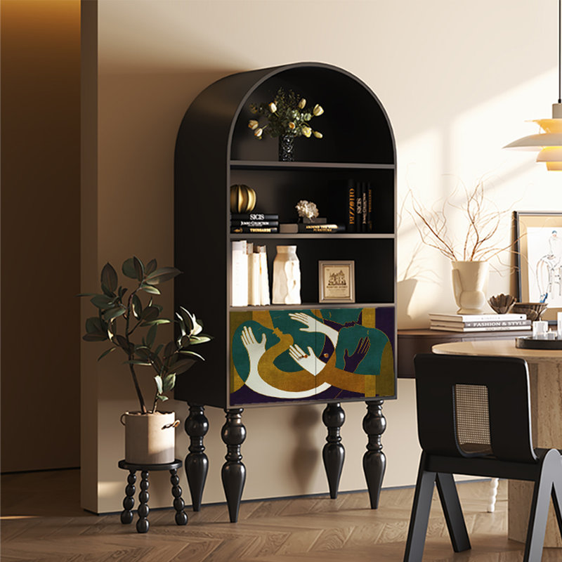 Art abstract design multi-functional bookcase