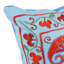 Housse de coussin en coton brodée Novica