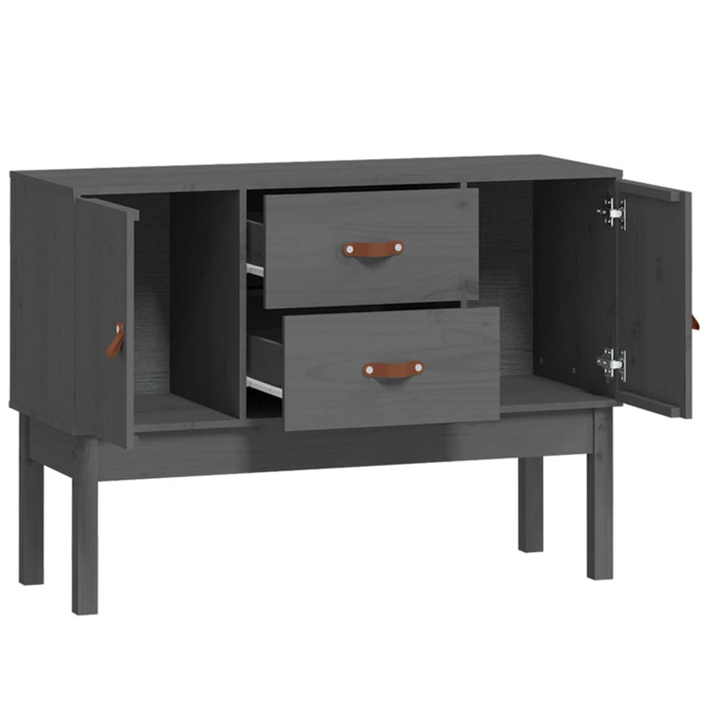 Mashaun 110 cm W Solid Wood Server, Grey