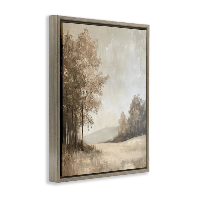 Cadre campagnard nature en hiver, design par Petal Prints Design, Cadre flottant orme Montalcino, H 31 po x l 25 po