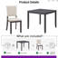 Ensemble de table de salle à manger carrée moderne avec 4 chaises rembourrées, ensemble de cuisine en bois 5 pièces pour une capacité de 4 330 lb?-823995212