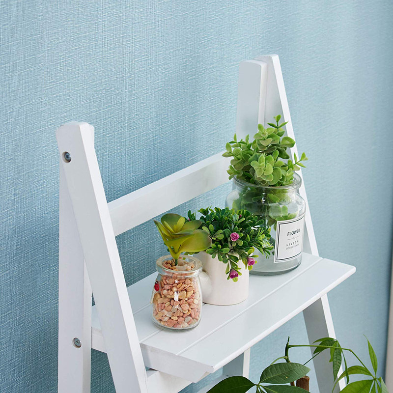 Dashiell 110cm H x 35cm W Wood Ladder Bookcase