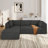 106" Boneless Deep Seat Modular Sofa With Lounge Chair & Memory Foam-718366714-718366712