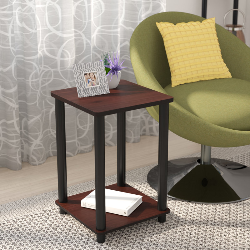 End Table, Dark Cherry, Black