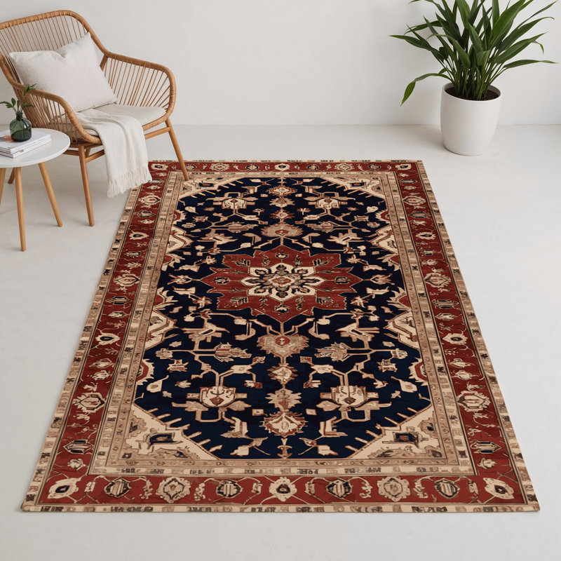 Tapis d'intérieur et d'extérieur brun Persian, Rectangulaire 3 pi x 5 pi