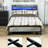 Platform Bed Frame - Full Size With Storage Headboard, Led Lights, Charging Outlets, Quiet, Easy Assembly, No Box Spring, Cement Gray Upholstered Station Noise- Assembly Spring