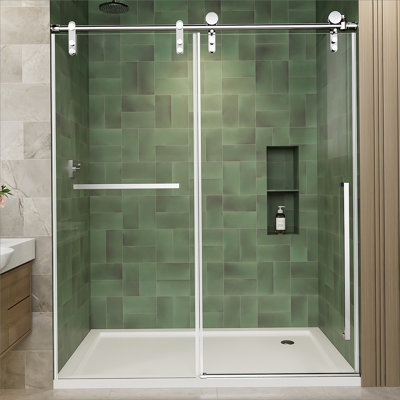 Semi-Frame Single Sliding Shower Door, 56-60/