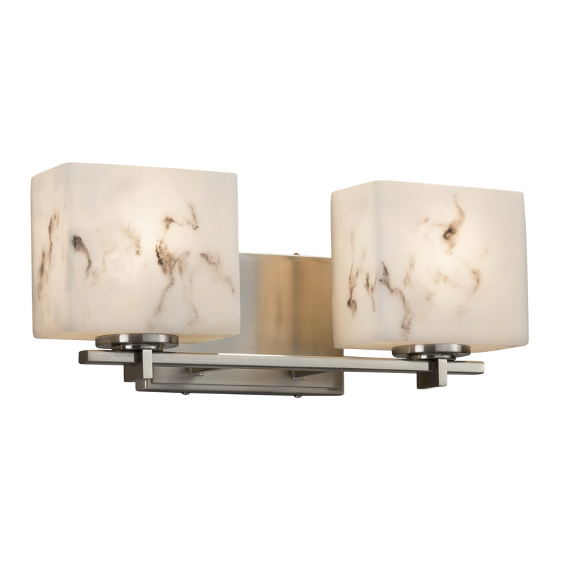 Éclairage pour meuble-lavabo 2 lumières Crew, Nickel brossé