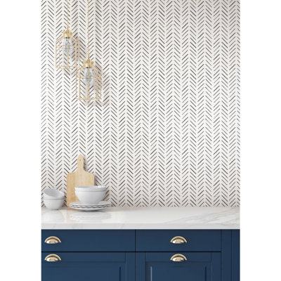 Painted Herringbone Peel & Stick Chevron Roll