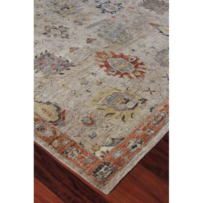 Heirloom Wool Floral Area Rug, Rectangle 6' x 9'