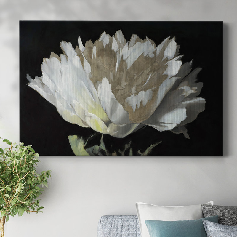 WHITE PEONY-Gallery Wrapped Canvas, 32" H x 48" W