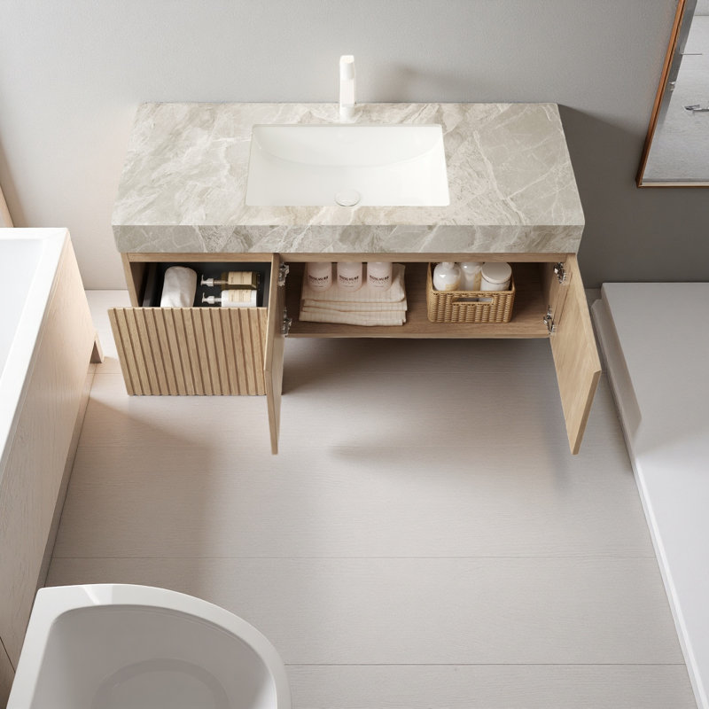 Meuble-lavabo 48 po, Chêne blanc
