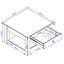 Alaine Solid Wood Four Leg Coffee Table with Storage-24545534