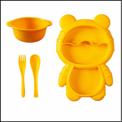 Bear Shaped Dinner Plate Set, Multi-functional Kitchen Small Plaid Fruit Salad Plate for Charming Dining