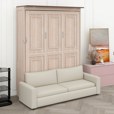 Murphy Wall Bed with Integrated Sofa and LED Lighting