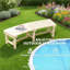 Banc d'extérieur semi-circulaire rond, banc de jardin en bois