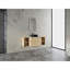 Meuble-lavabo mural peu encombrant avec lavabo en céramique, design moderne, pour salle de bain