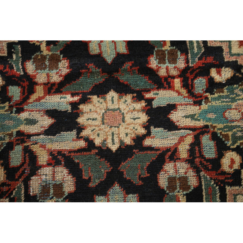 Tapis persan antique à motif de teinture végétale antique Mahal 10 x 17