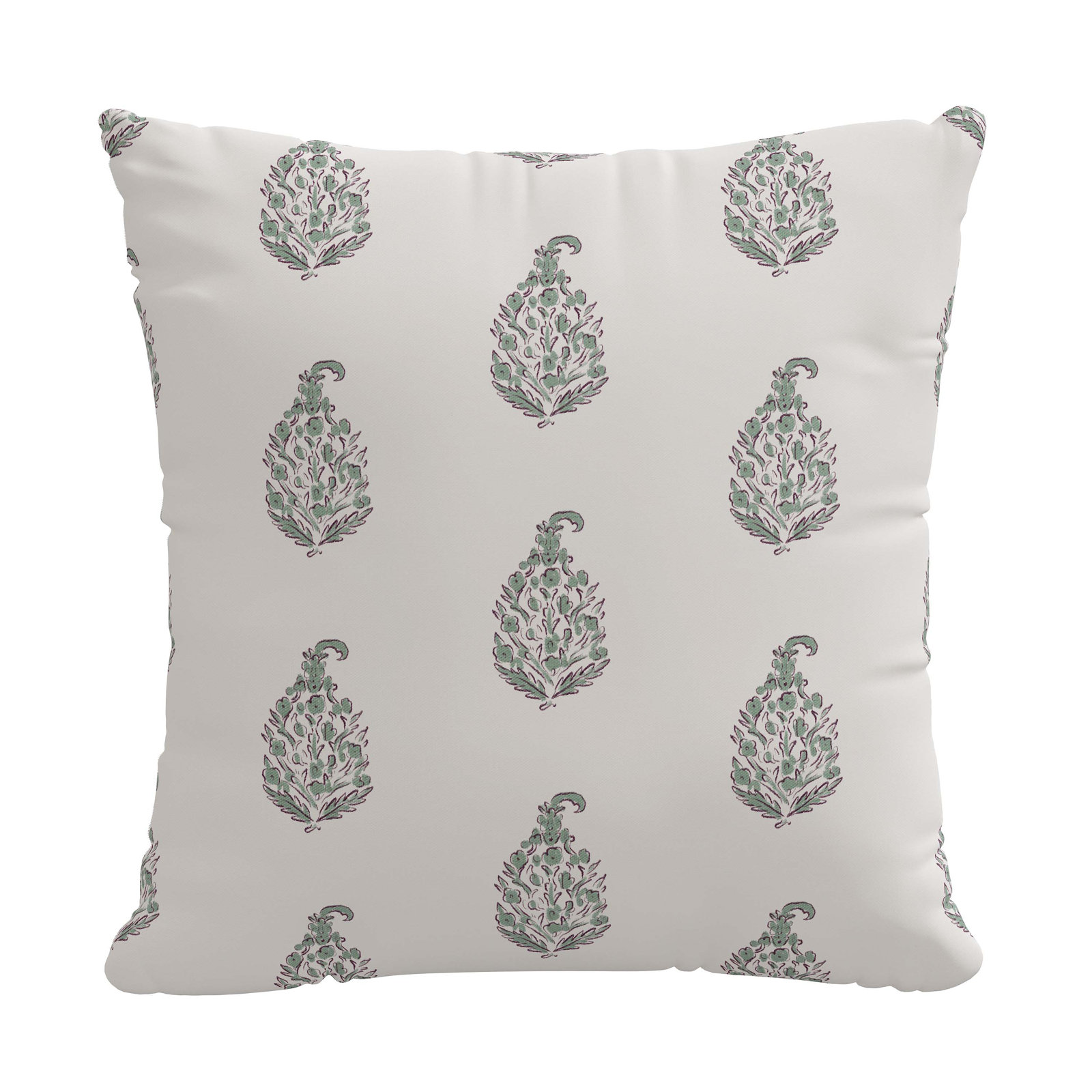 Imogen Floral Cotton Throw Pillow, 18" x 18", Polyester