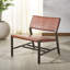 Chaise avec accoudoirs en cuir fleurie l 26,4 po Sarah-1669412448-1669412461