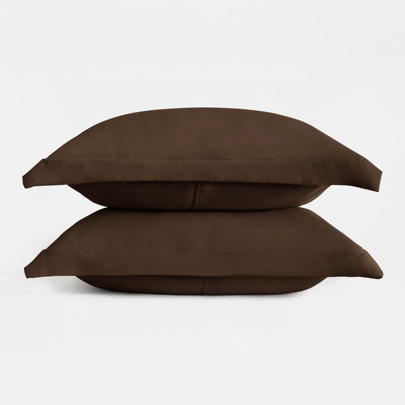 Ensemble de 2 taies d'oreiller en microfibre ultra douce, Chocolat, Standard