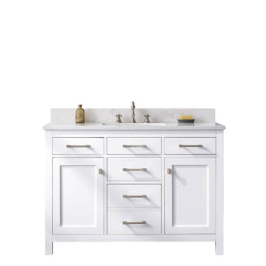 SUDIO Jasper 54 in. W x 22 in. D x 34 in. H Bath Vanity in Textured Natural  with Carrara White Engineered Stone Top with Sinks Jasper-54TN-D-E - The  Home Depot