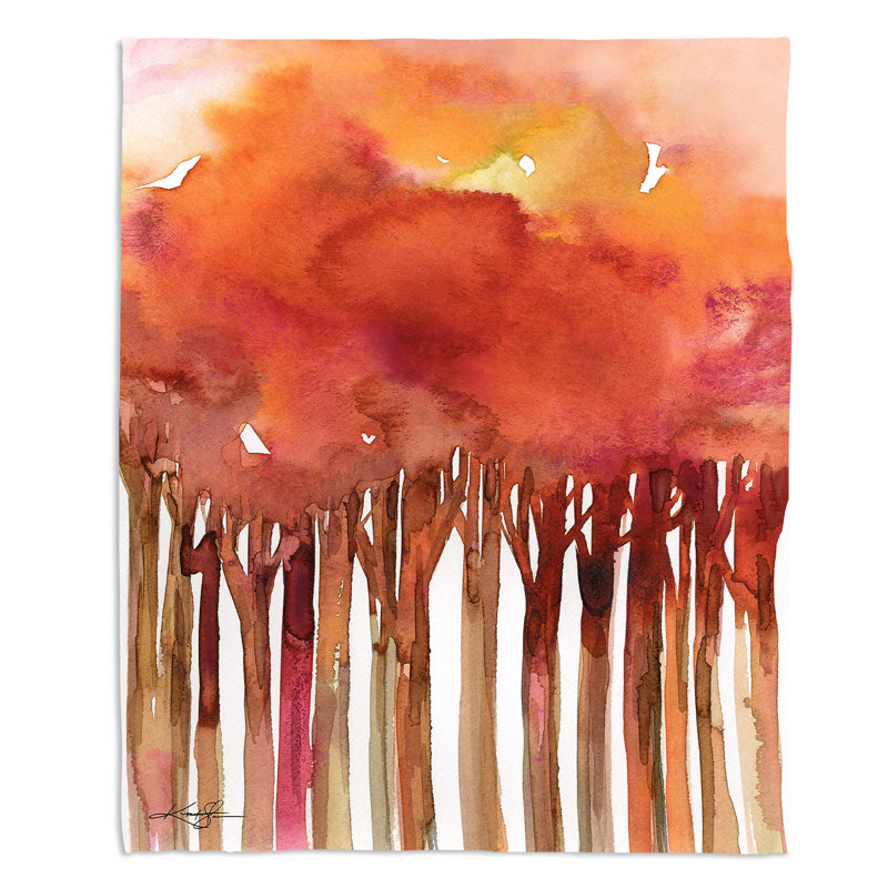 Couverture sherpae 4 douce tree impressions, l 51 po x L 60 po
