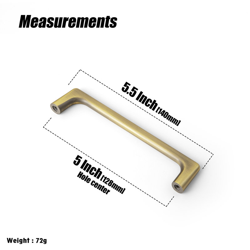 Goo-Ki Zinc Alloy 5" Center to Center Bar Pull Multipack, Carpathian Mountain Finish, Durable Cabinet Handles for Kitchen & Bathroom