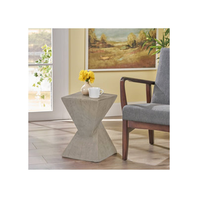 Geometric Hourglass-Shaped MDF Side Table