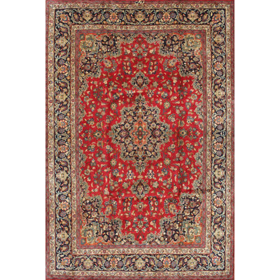 Tapis rouge/bleu traditionnel Rindge