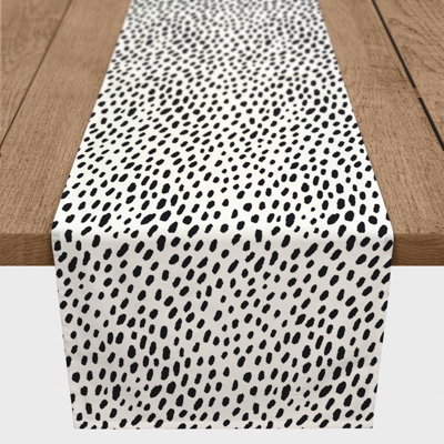Monochromatic Spot Pattern Table Runner