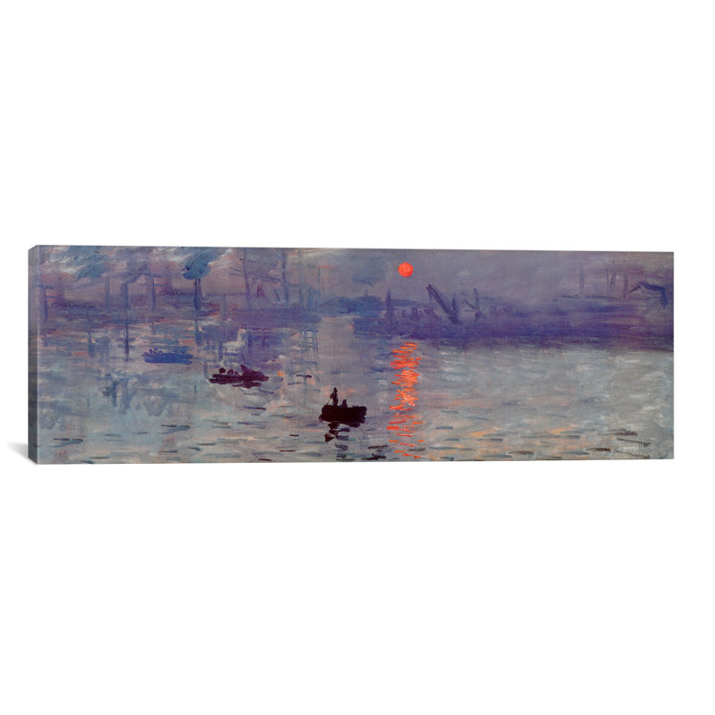 «Miko Sunrise Impression» par Claude Monet, reproduction sur toile, H 20 po x l 60 po x P 1,5 po
