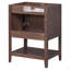 Base de meuble-lavabo 24 po seulement, structure en bois massif, armoire de rangement avec portes et tablette ouverte-30298781