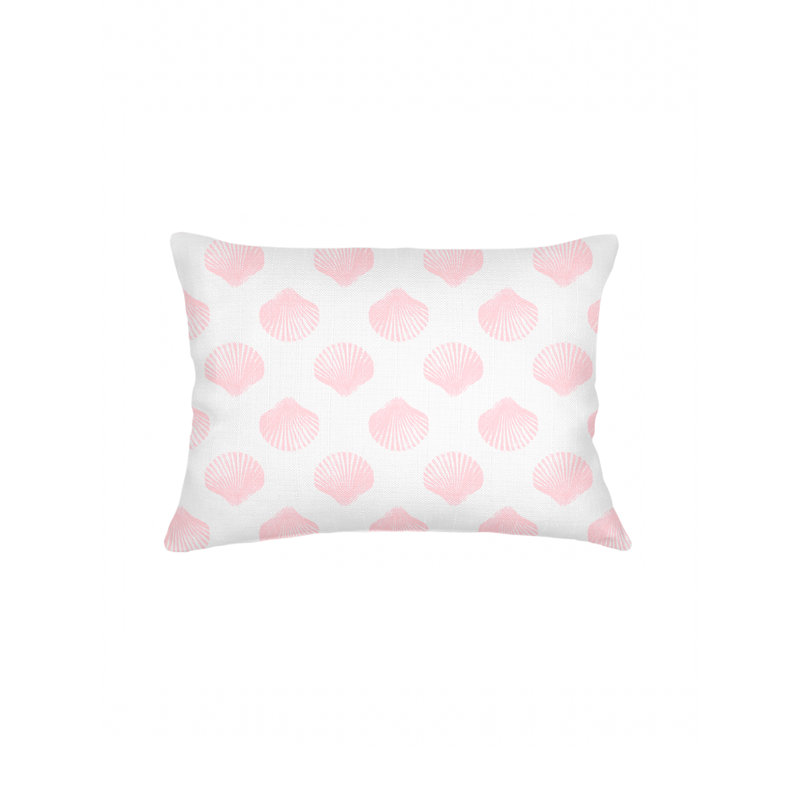 Printed Pillows Linen Euro Pillow Cover, Pink, Rectangle 20" H x 36" W
