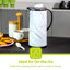 ROYALFORD Marble Finish Vacuum Flask 1900ml | Double Wall Insulated Coffee Carafe | Thermal Jug for Hot & Cold Drinks | Leak-Proof Lightweight Easy Clean Durable & Stylish Portable Flask for Daily Use