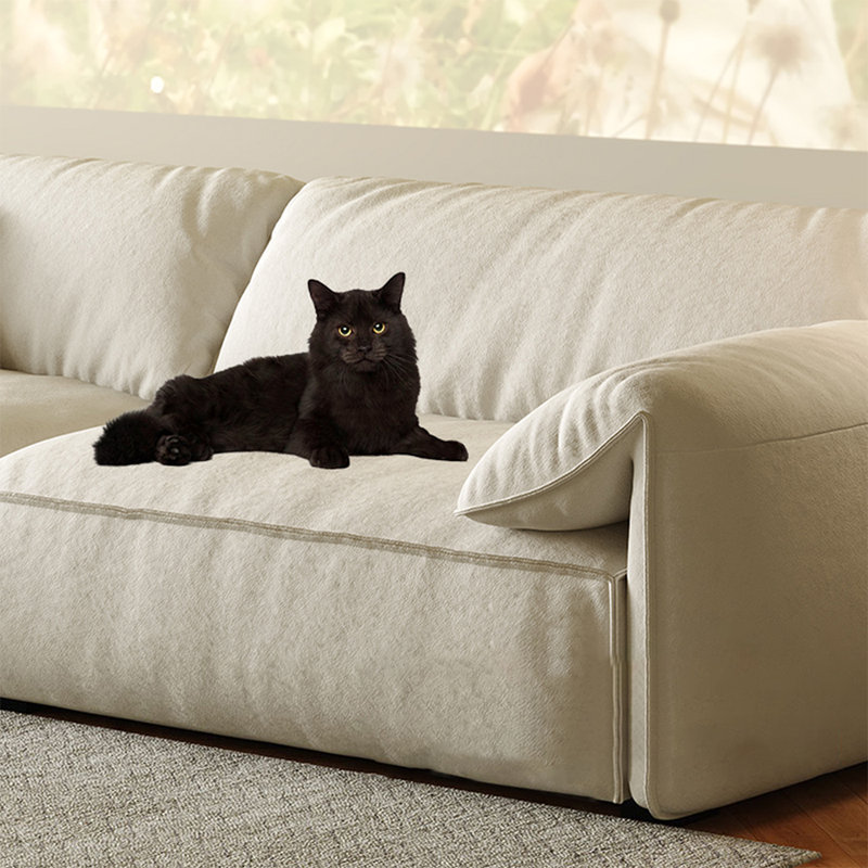 Coussin blanc modulaire 100% polyester, H 31,1 po x l 93,31 po x P 40,94 po, 3, Blanc