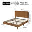 Cadre de lit plateforme grand format avec tête de lit ajustable, lit tapissier en nuage, pieds en bois massif, assemblage facile, aucun sommier tapissier requis, brun-834499765-834499754
