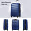 Ensemble de valise à roulettes 3 pièces avec serrure TSA 20 "24" 28 "Disponible