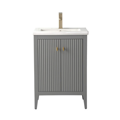 Single Bathroom Vanity with Ceramic Top
