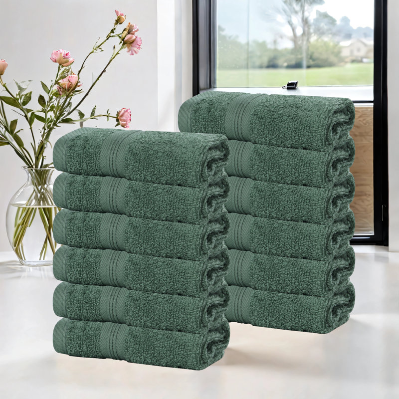 Serviettes pour le visage Smart Dry Zero Twist, Vert forêt