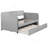Upholstered Daybed Sofa Bed Twin Size With Trundle Bed and Wood Slat ,Gray